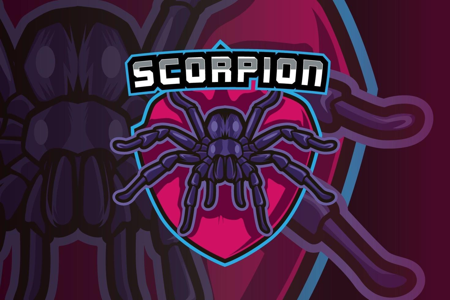 modello di logo della squadra di e-sport scorpione vettore