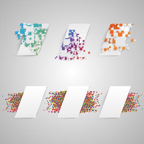 Modelli colorati per web e pubblicità, illustrazione vettoriale