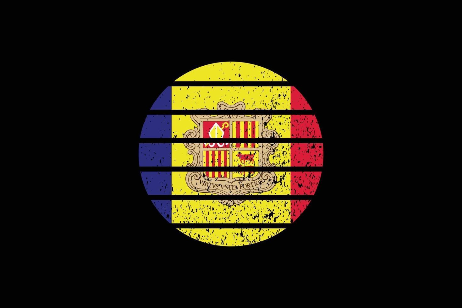 bandiera stile grunge dell'Andorra. illustrazione vettoriale. vettore