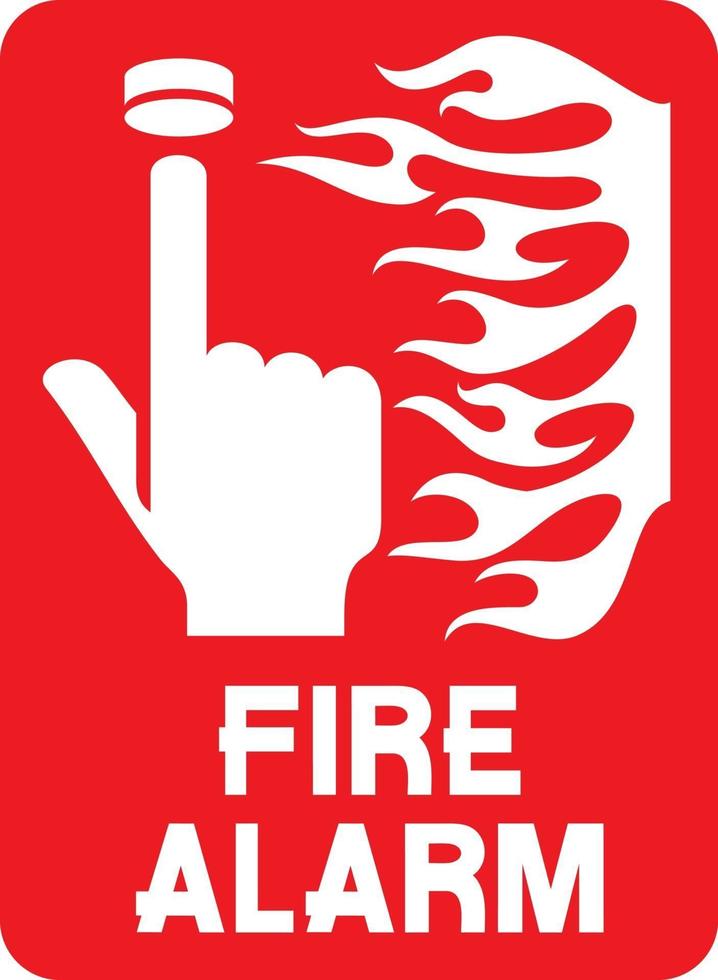 icona di allarme antincendio vettore