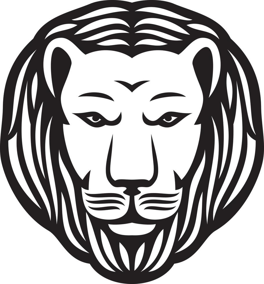 icona della testa di leone vettore