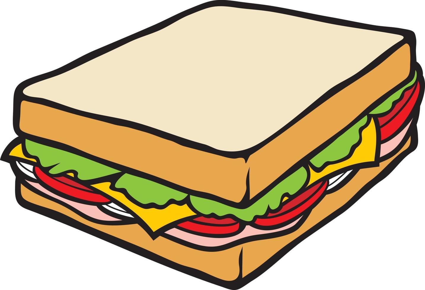 disegno dell'icona del panino vettore