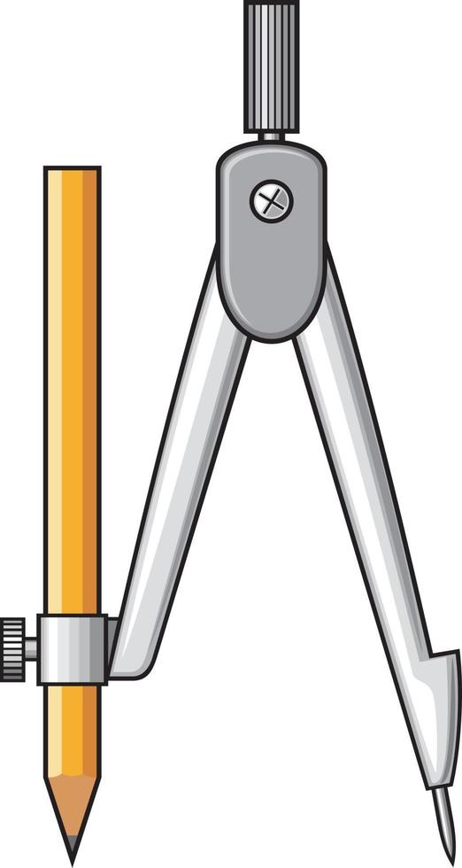 icona del compasso della scuola vettore