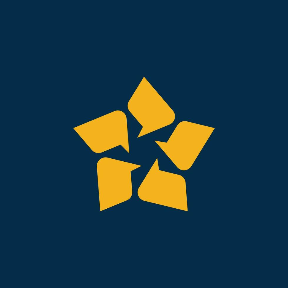 stella Chiacchierare logo. stella Forum discussione logo, vettore