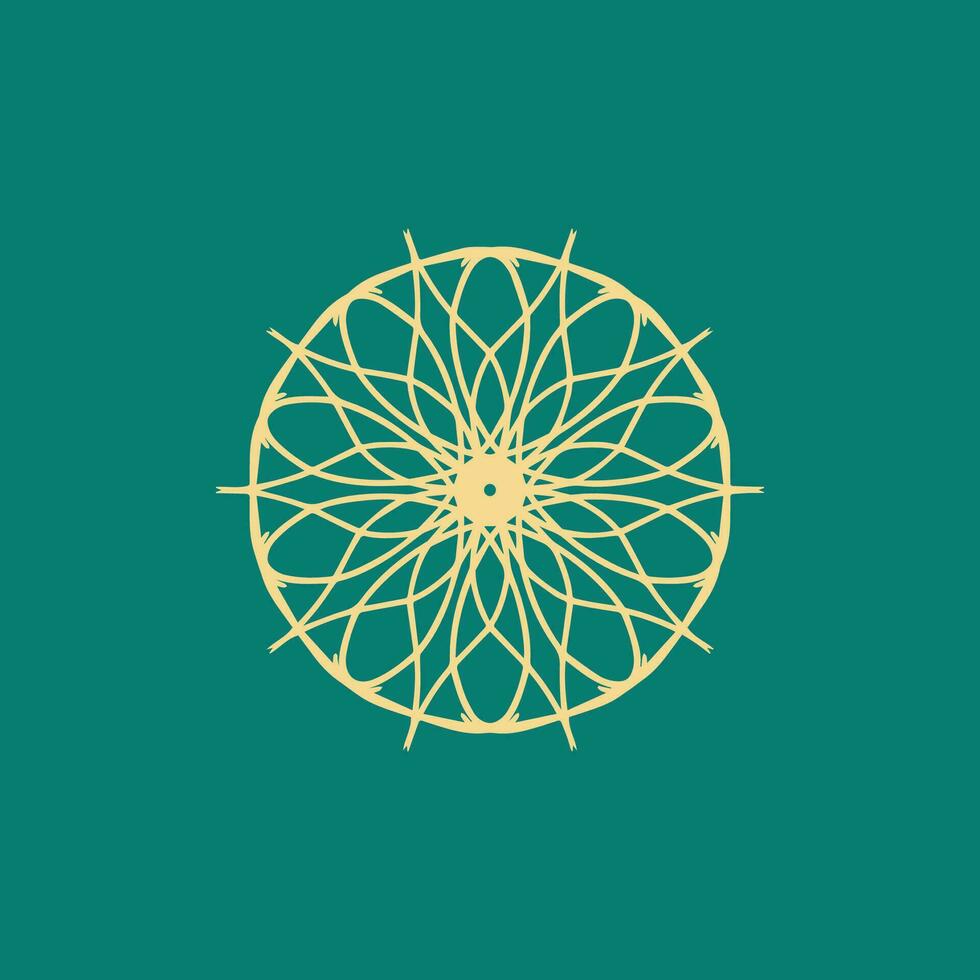 astratto leggero giallo e verde floreale mandala logo. adatto per elegante e lusso ornamentale simbolo vettore