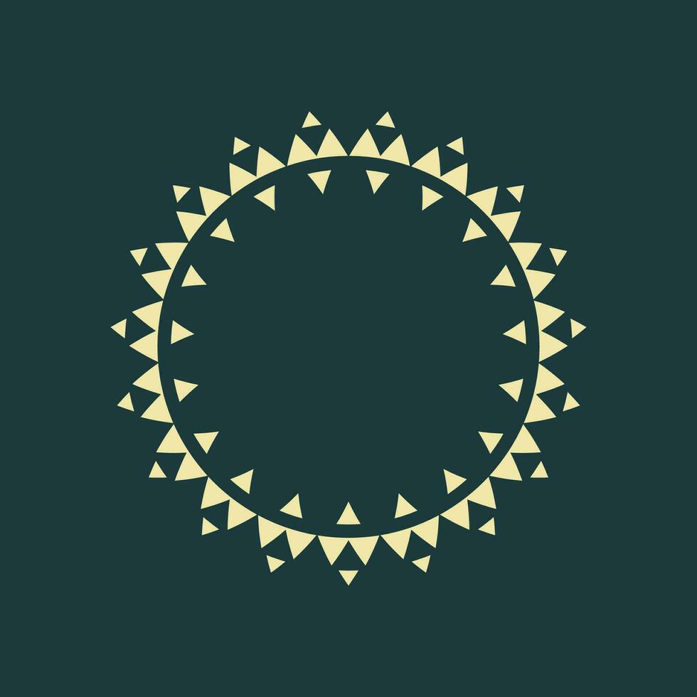 astratto arte decorativo cerchio ornamentale modello telaio vettore