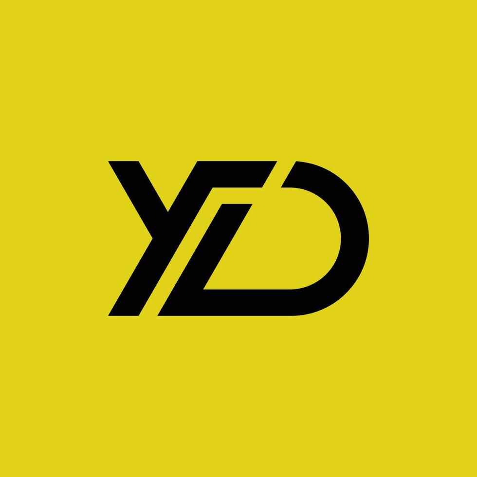 iniziale lettera yd o dy monogramma logo vettore