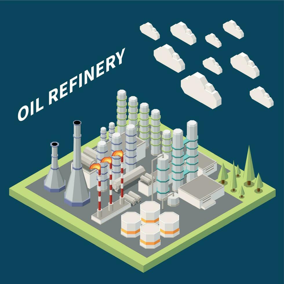 olio raffineria illustrazione vettore