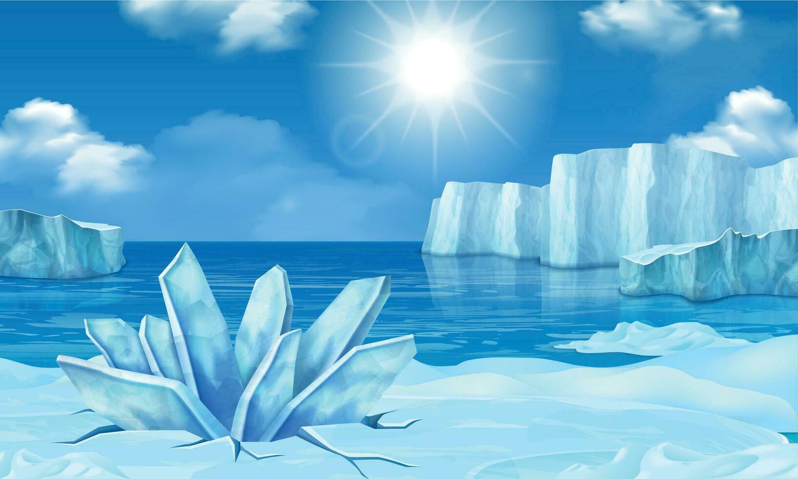 iceberg ghiacciaio realistico vettore