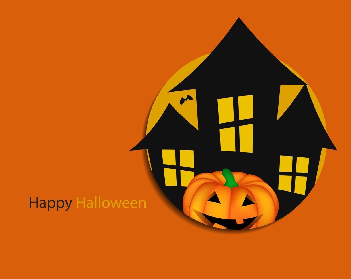 sfondo di halloween con illustrazione vettoriale di zucca