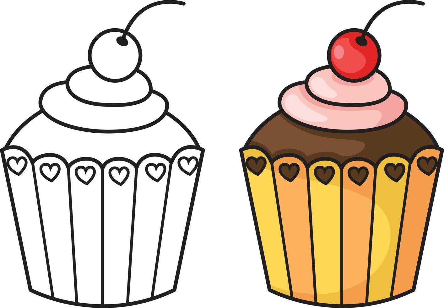 due cupcake vector