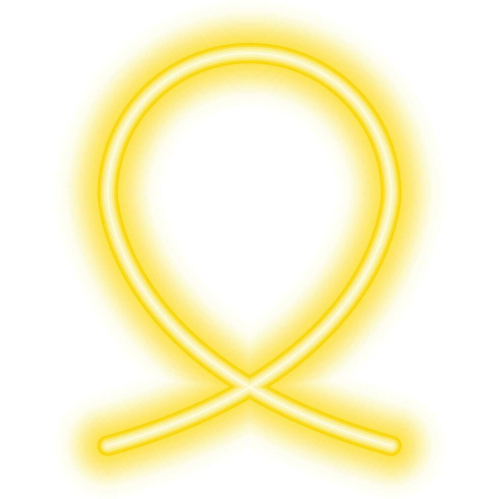 neon nastro telaio giallo vettore