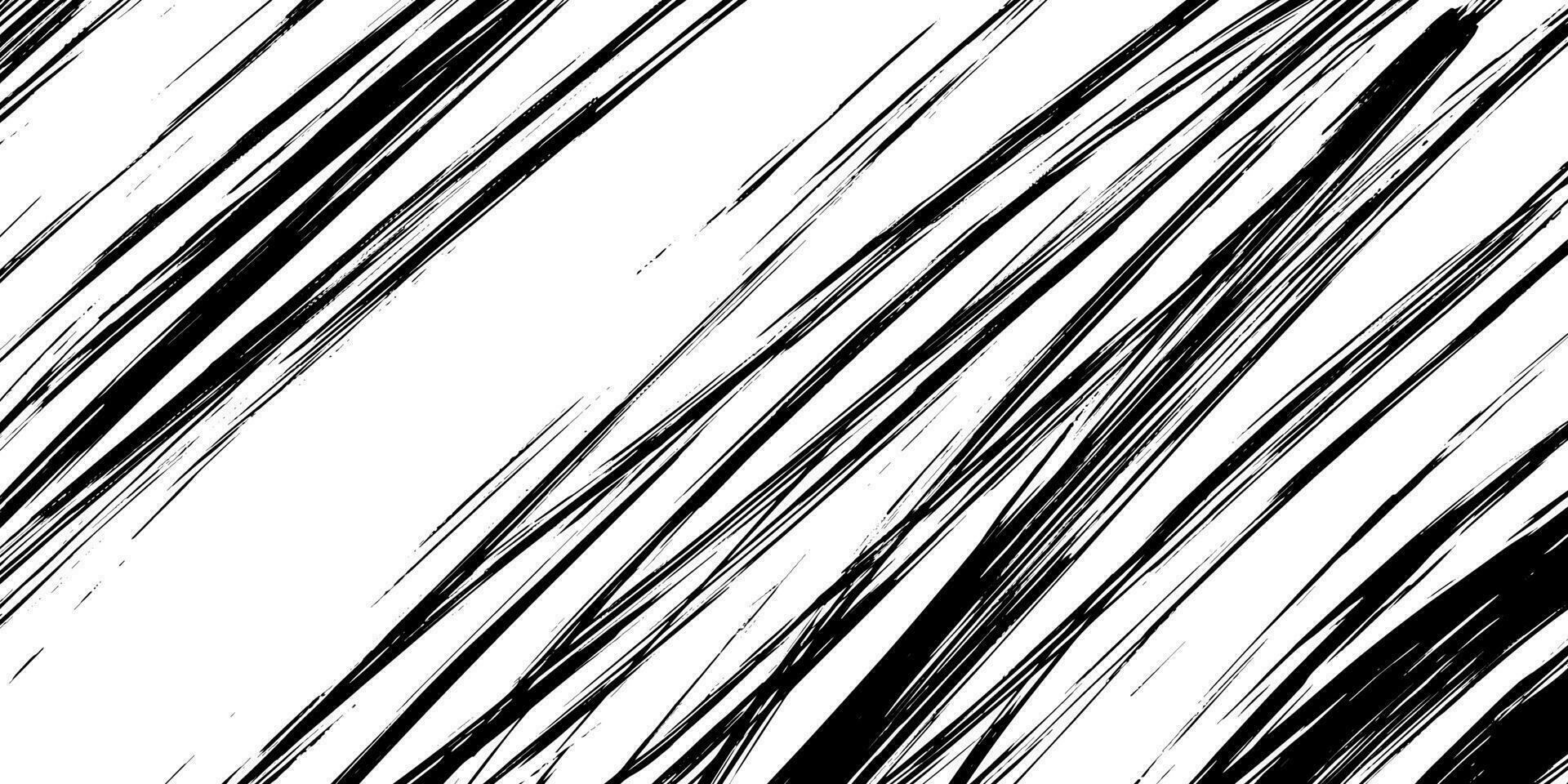nero e bianca astratto spazzola colpi vettore