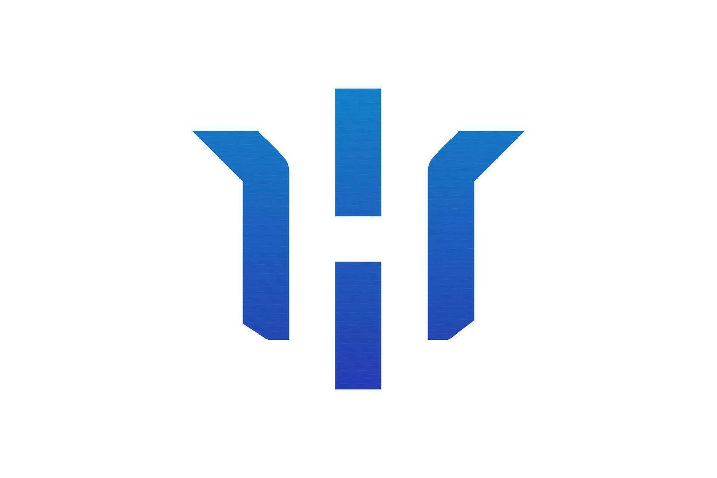 h geometrico logo vettore