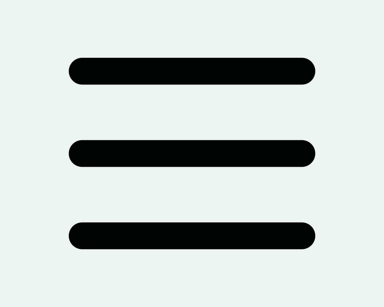 Hamburger menù linea tre Linee 3 ragnatela navigazione App UX ui uxui Di Più elenco applicazione utente luogo bar icona nero bianca schema forma cartello simbolo vettore