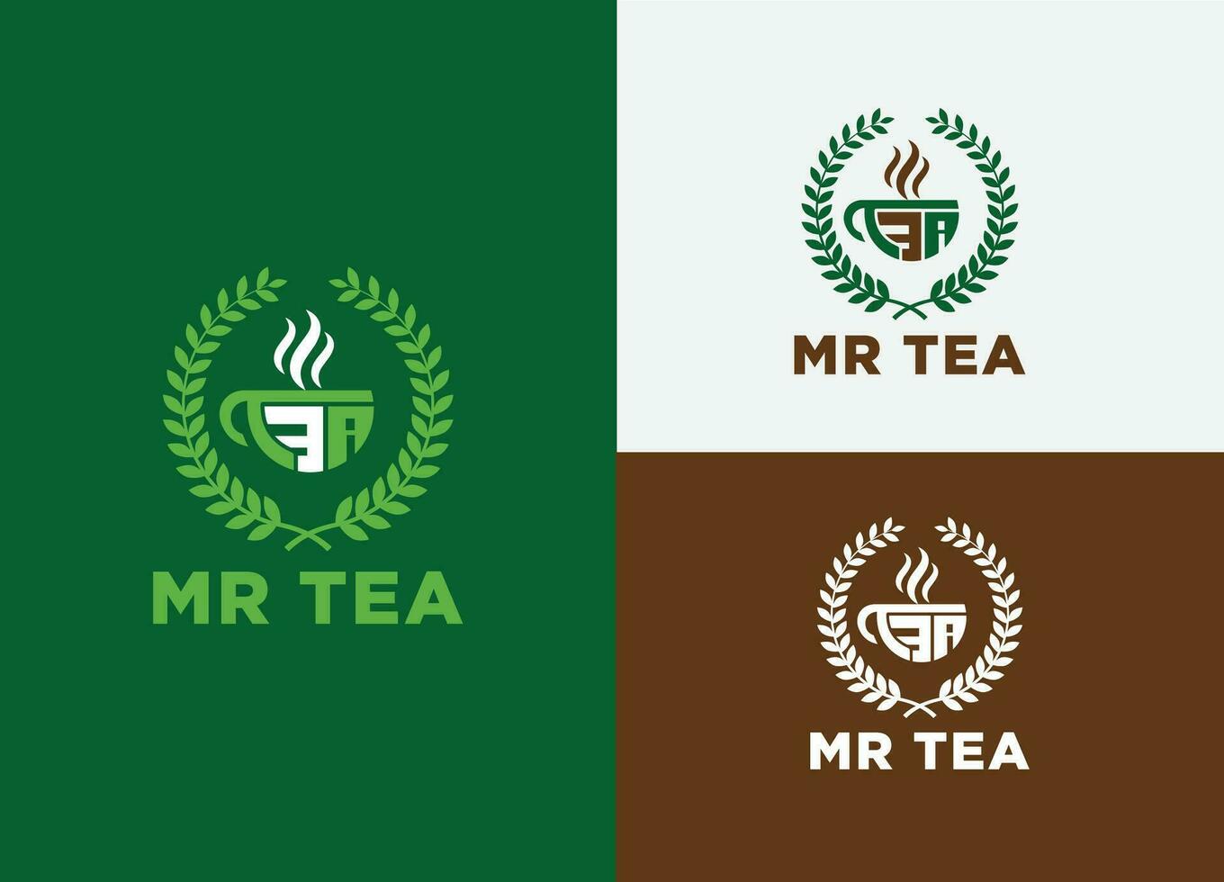 tè logo design modello vettore