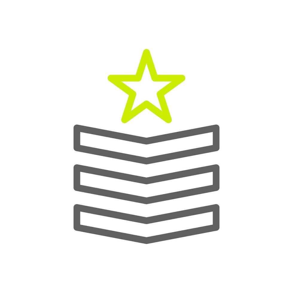 distintivo icona duocolor grigio vivace verde colore militare simbolo Perfetto. vettore