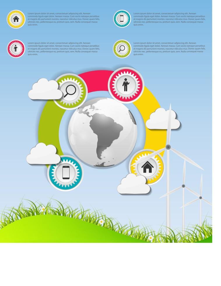 illustrazione vettoriale del modello di business infografica