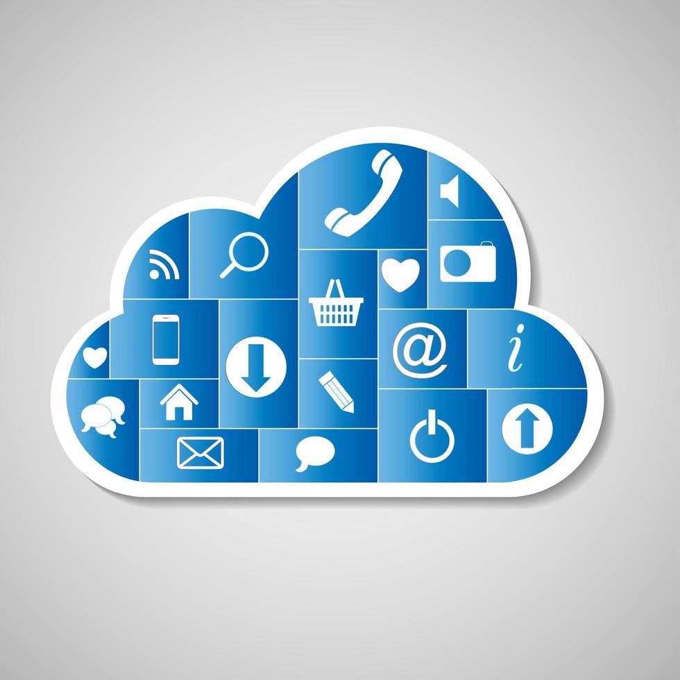 illustrazione vettoriale di concetto di cloud computing