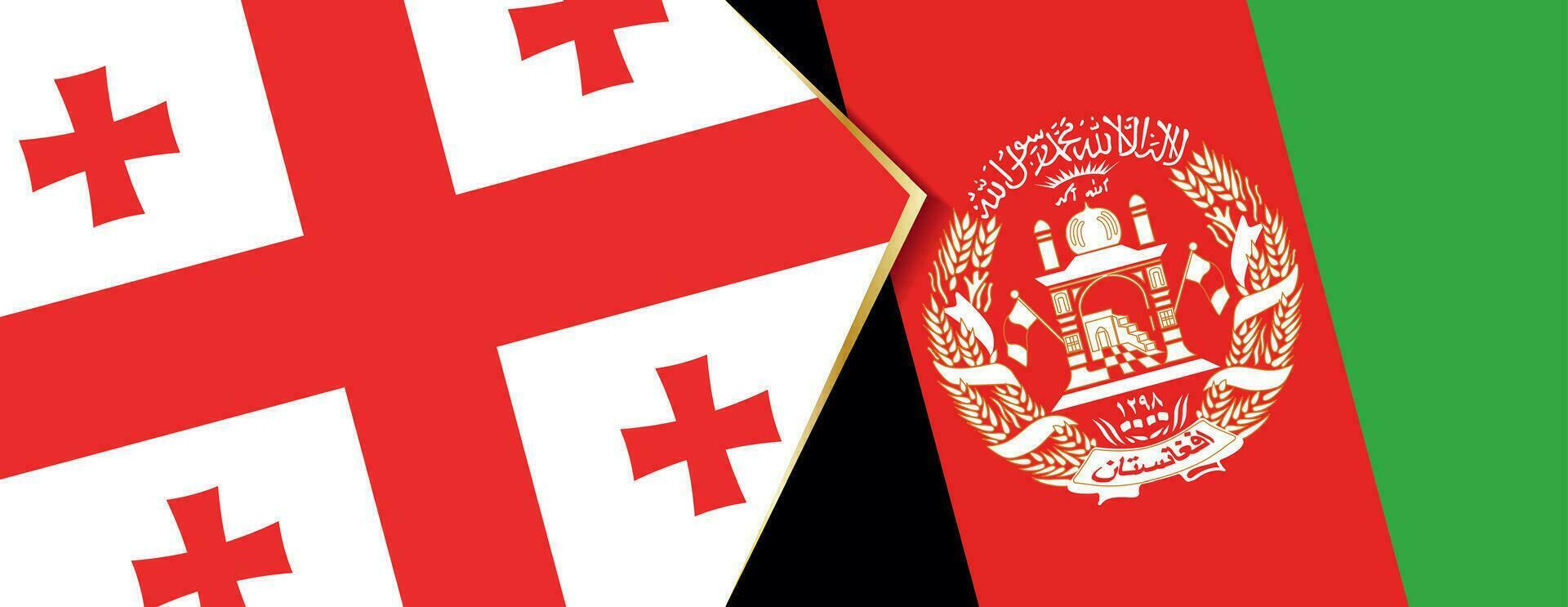 Georgia e afghanistan bandiere, Due vettore bandiere.