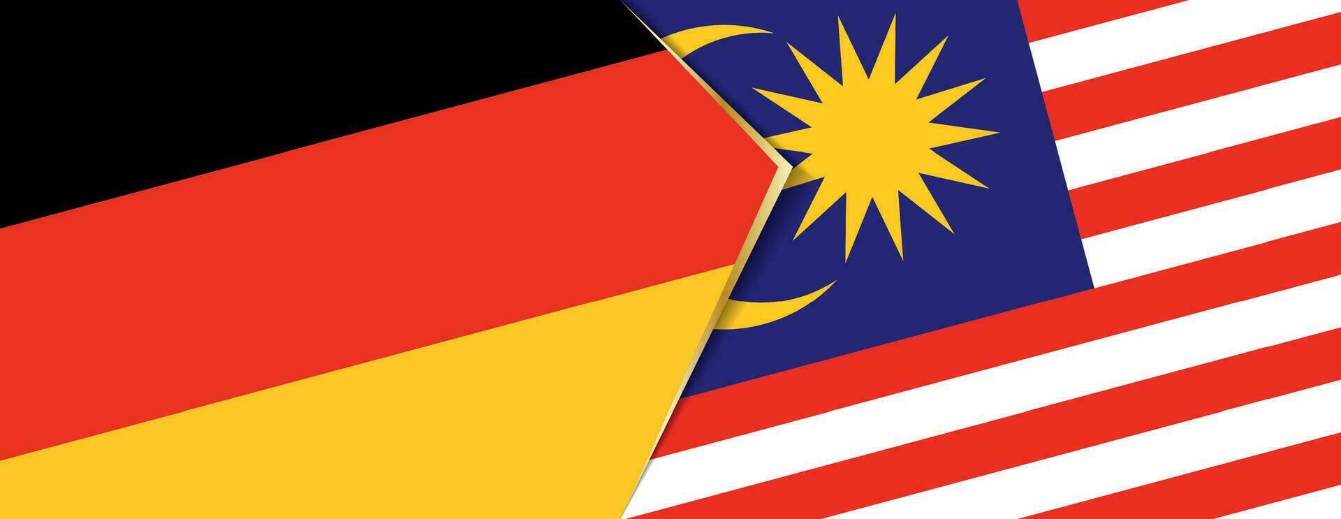 Germania e Malaysia bandiere, Due vettore bandiere.