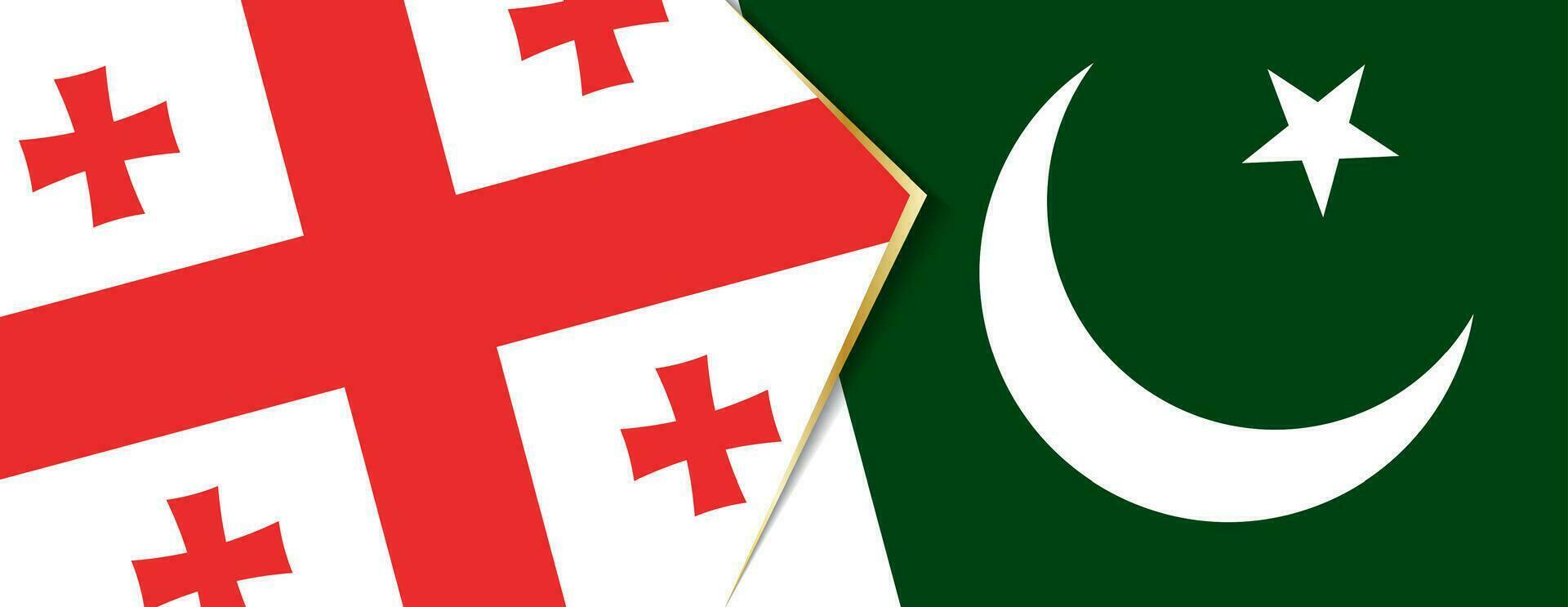 Georgia e Pakistan bandiere, Due vettore bandiere.