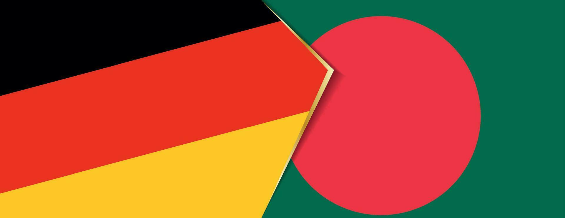 Germania e bangladesh bandiere, Due vettore bandiere.