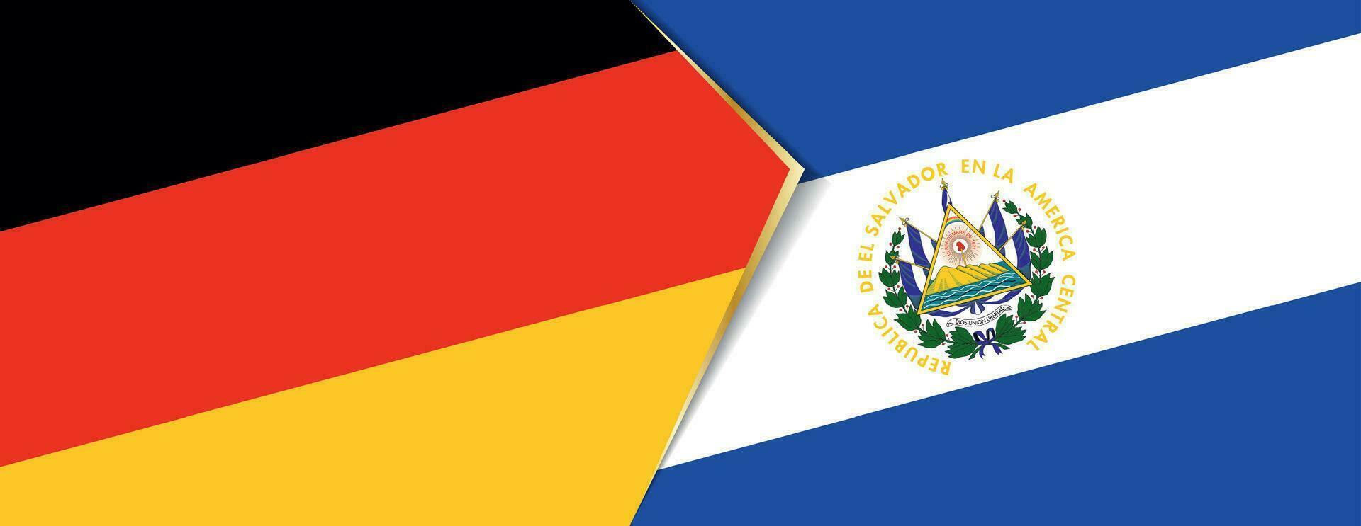Germania e EL salvador bandiere, Due vettore bandiere.