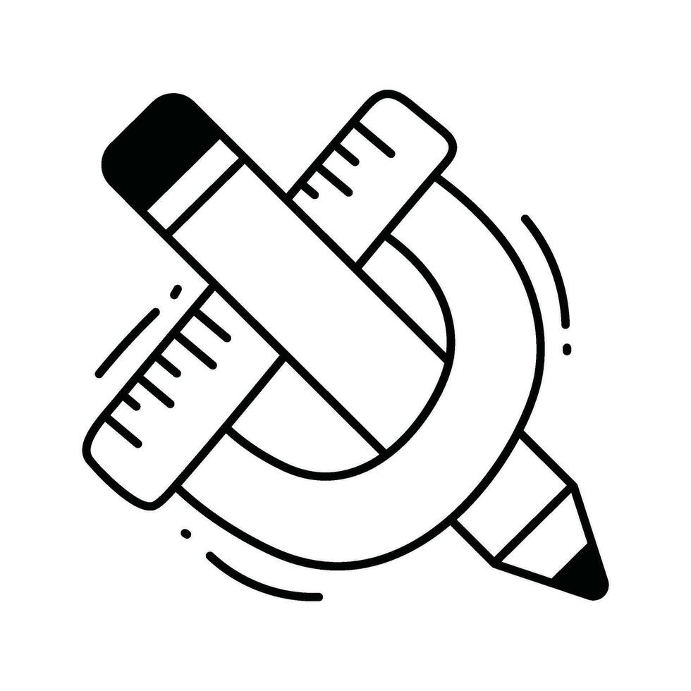 misurazione scarabocchio icona design illustrazione. scienza e tecnologia simbolo su bianca sfondo eps 10 file vettore