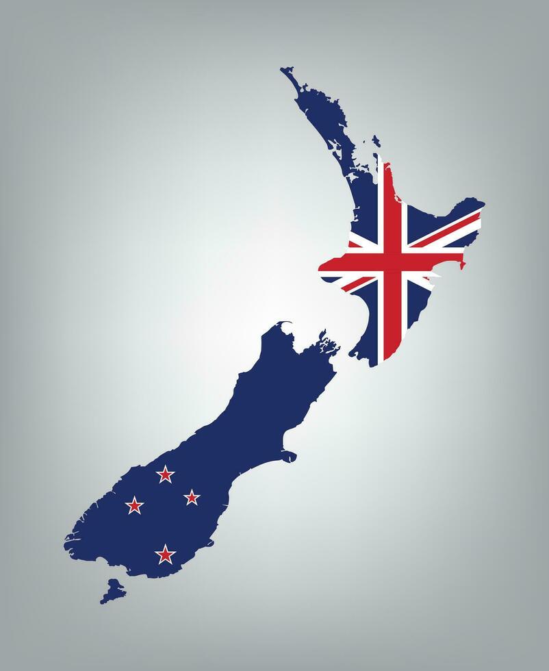 nuovo Zelanda bandiera carta geografica vettore design
