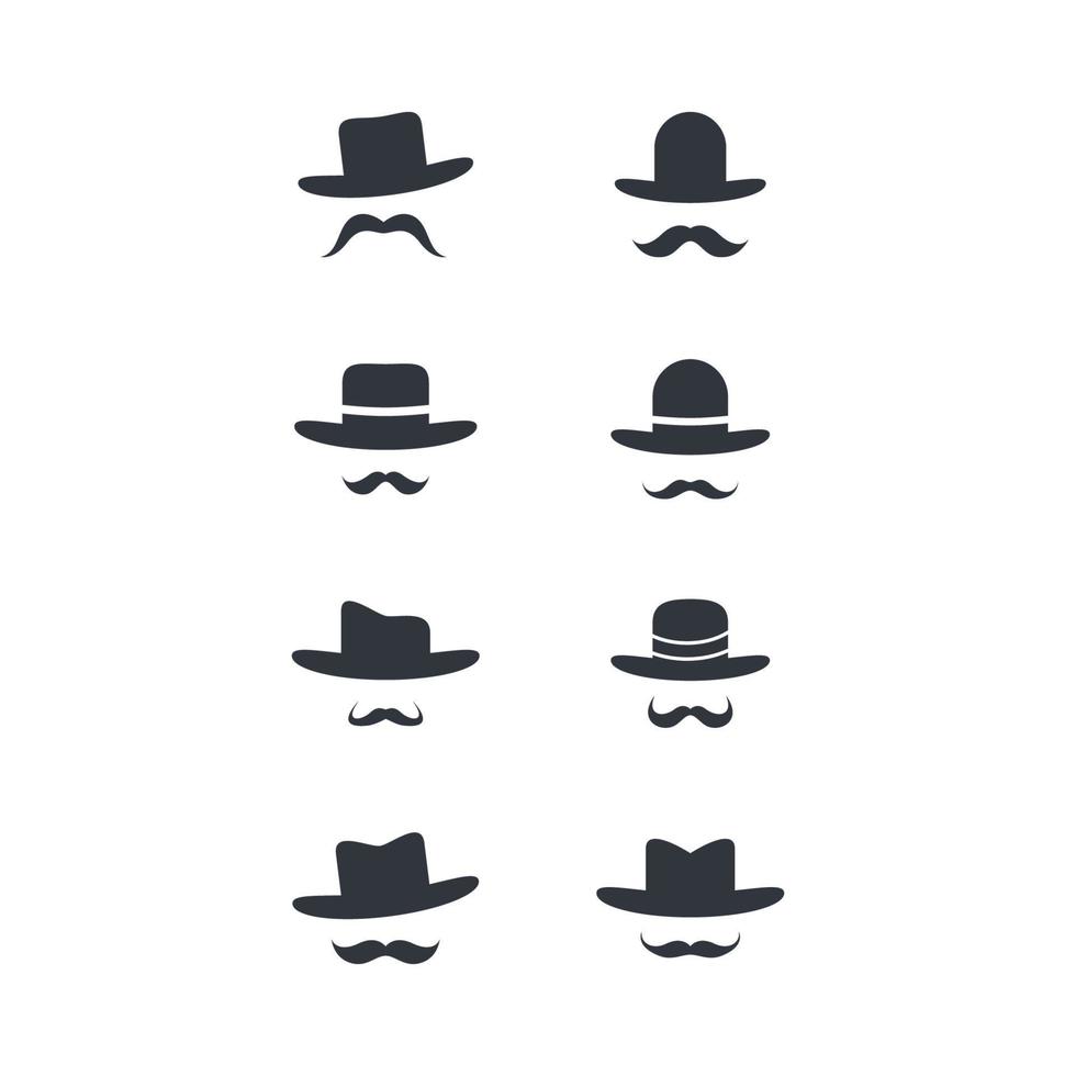 illustrazione delle immagini del logo del cappello da coboy vettore