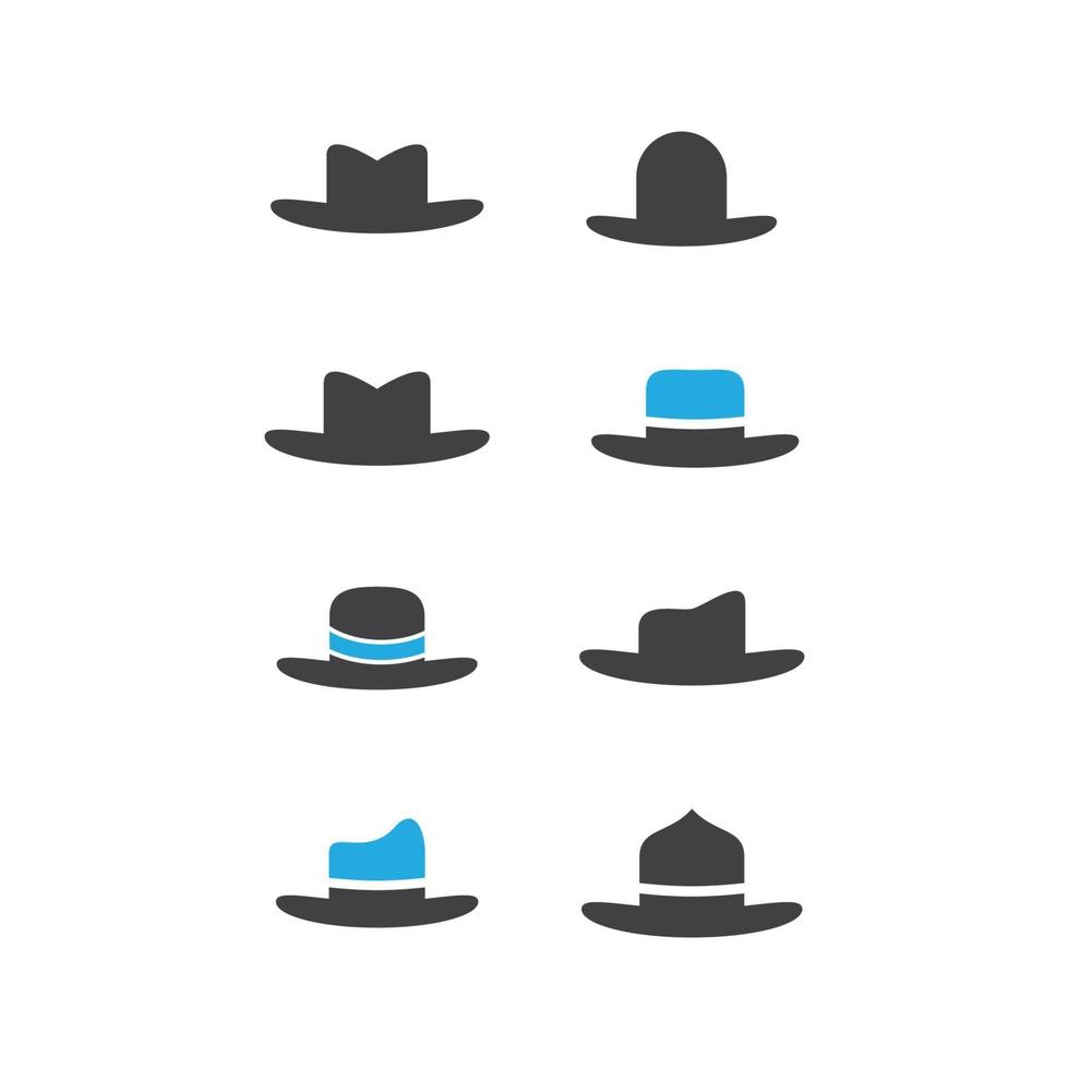 illustrazione delle immagini del logo del cappello da coboy vettore