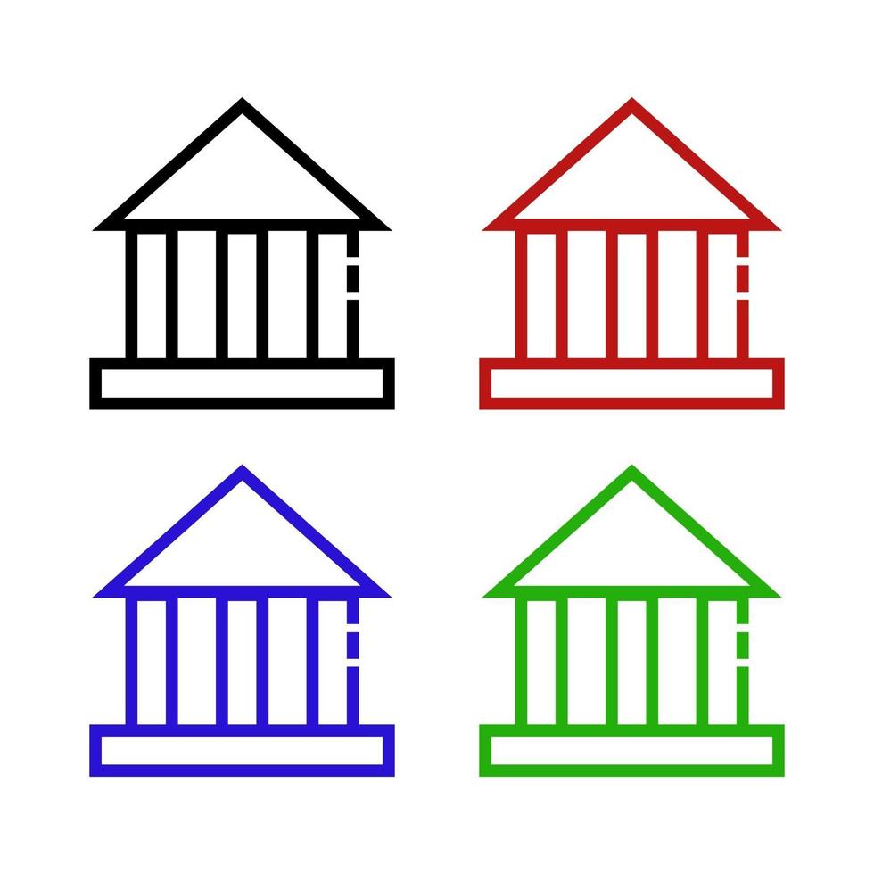 banca illustrata su sfondo bianco vettore