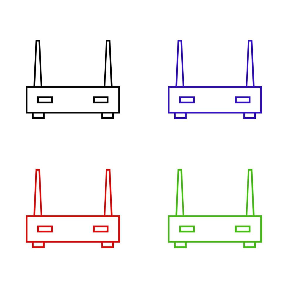 router illustrato su sfondo bianco vettore