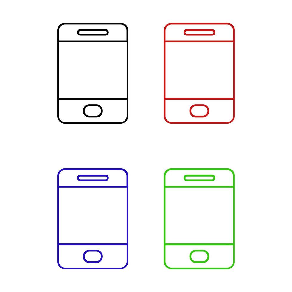 smartphone illustrato su sfondo bianco vettore