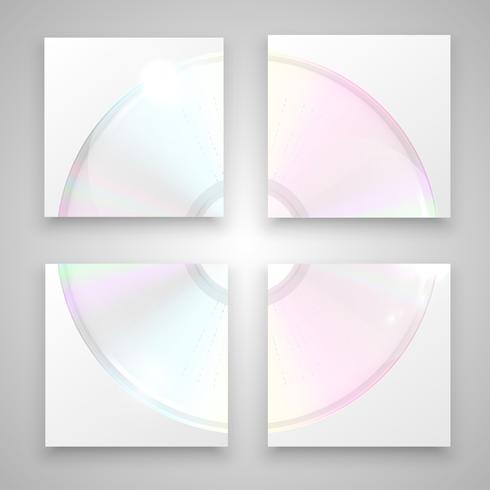 CD / DVD su sfondo bianco, illustrazione vettoriale