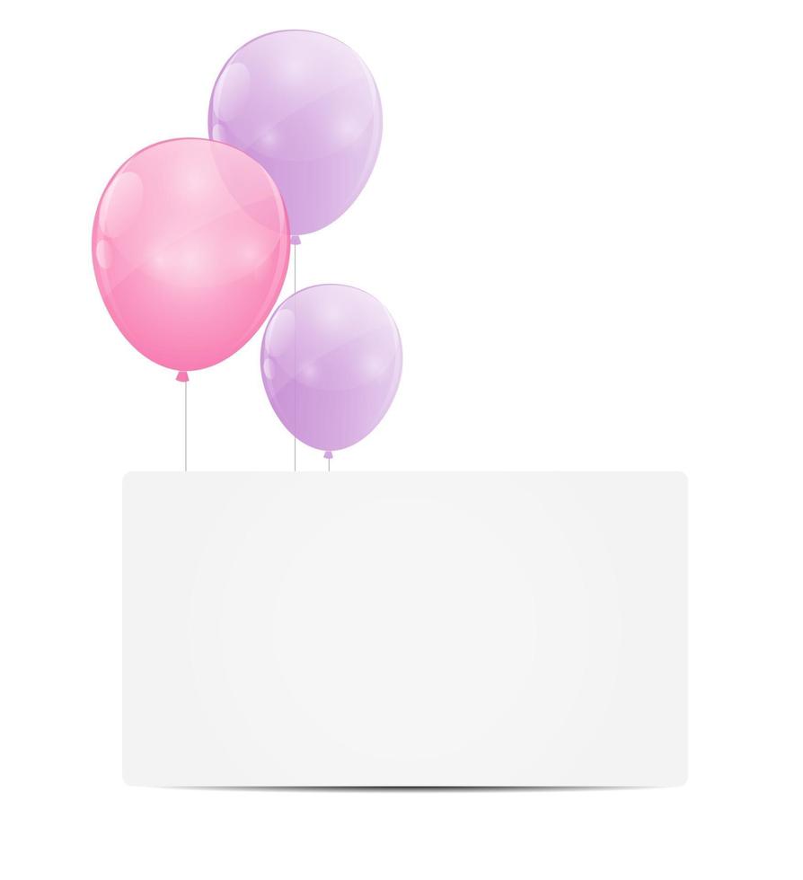 colore lucido palloncini carta sfondo illustrazione vettoriale