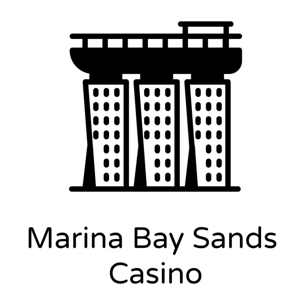 casinò di marina bay sands vettore