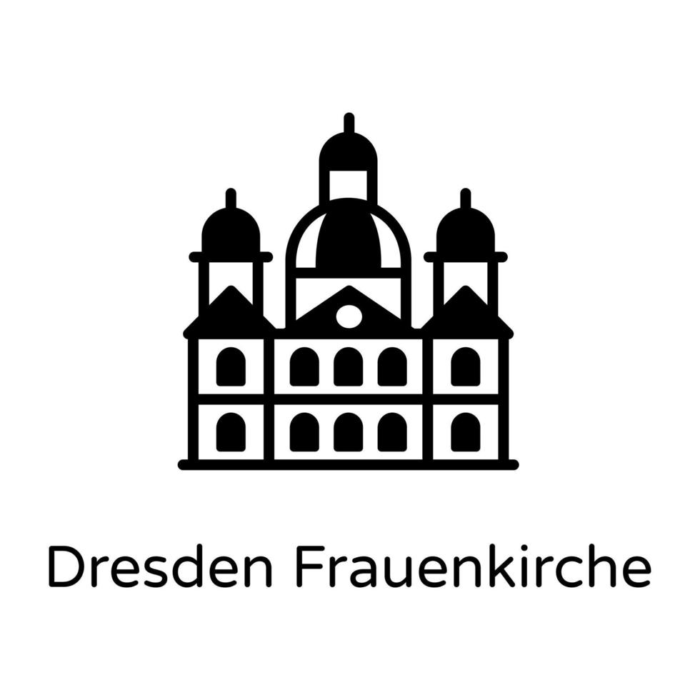 edificio frauenkirche di dresda vettore