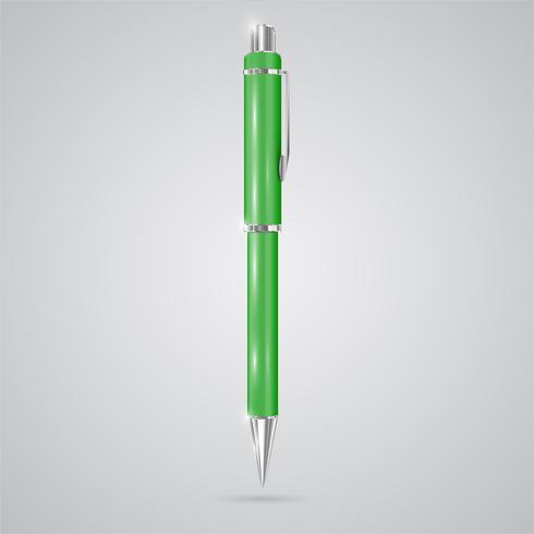 Penna realistica colorata, vettoriale