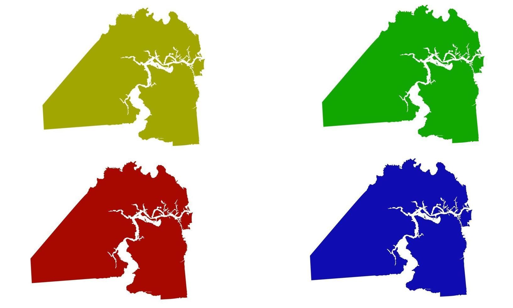 silhouette mappa della città di jacksonville in florida vettore