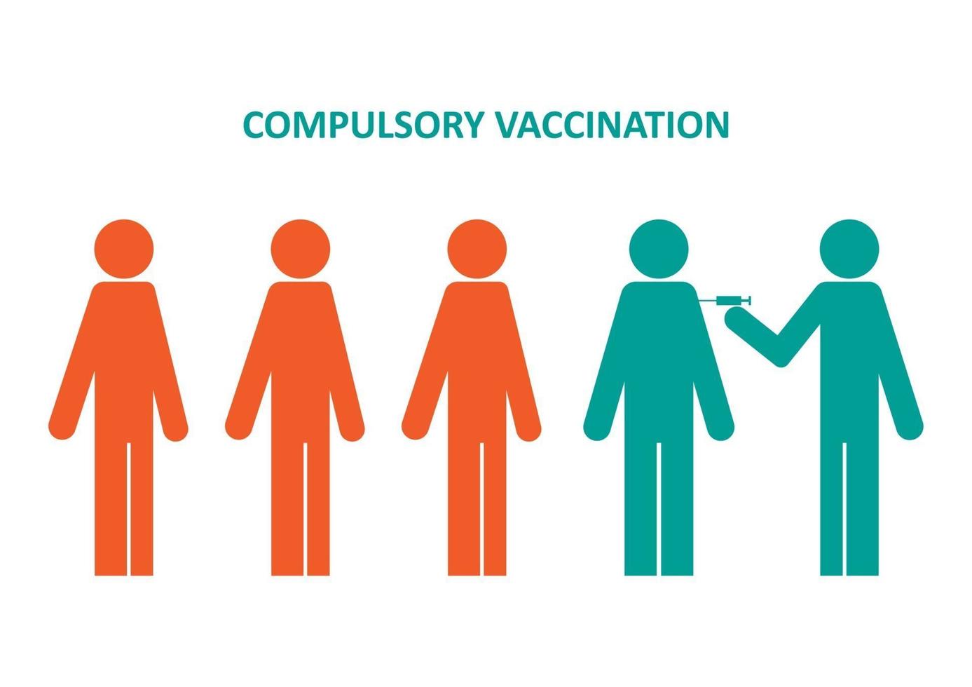 poster di vaccinazione con persone in attesa di vaccinazione vettore