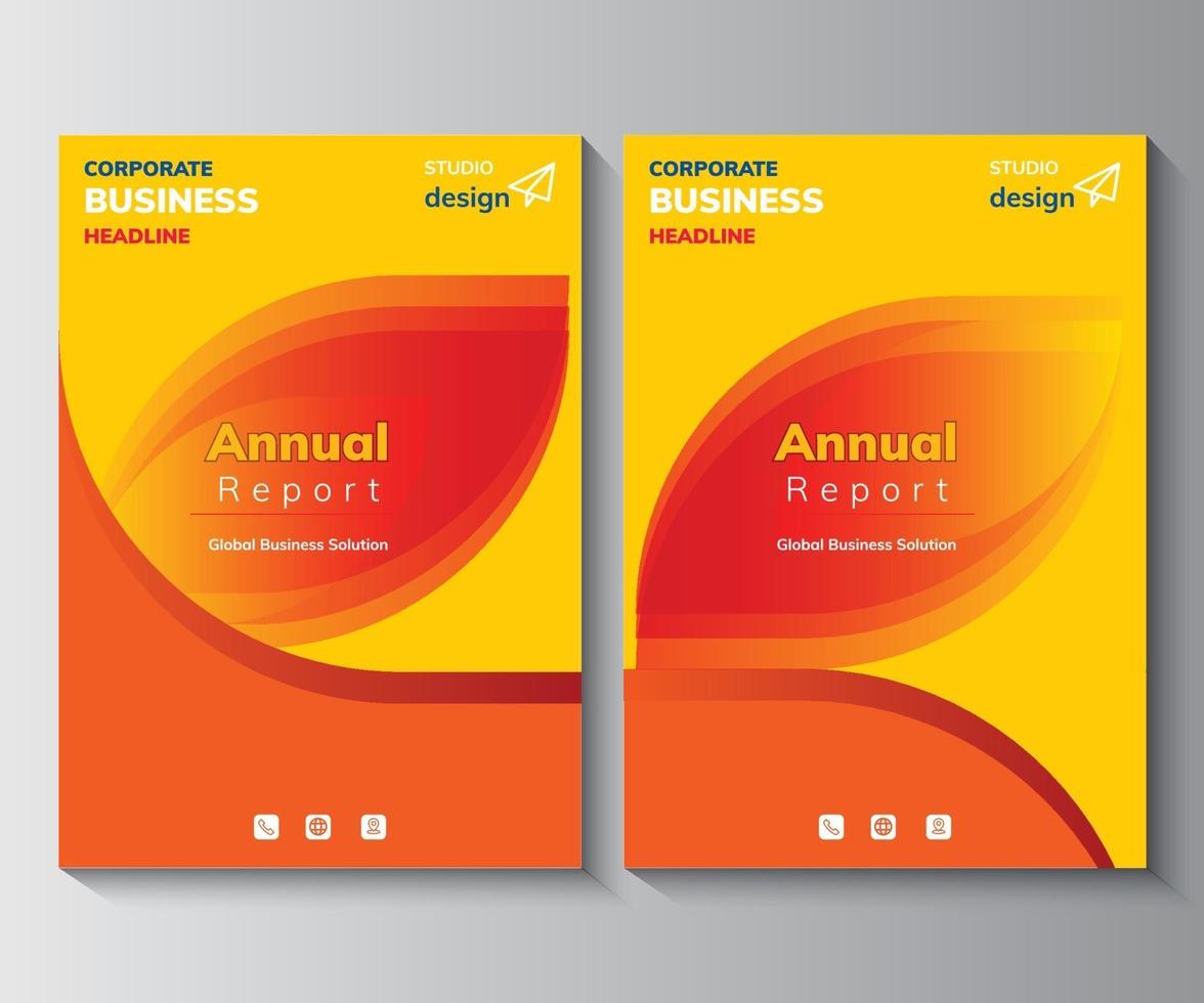 modello di progettazione del rapporto annuale, brochure, poster, volantino aziendale vettore