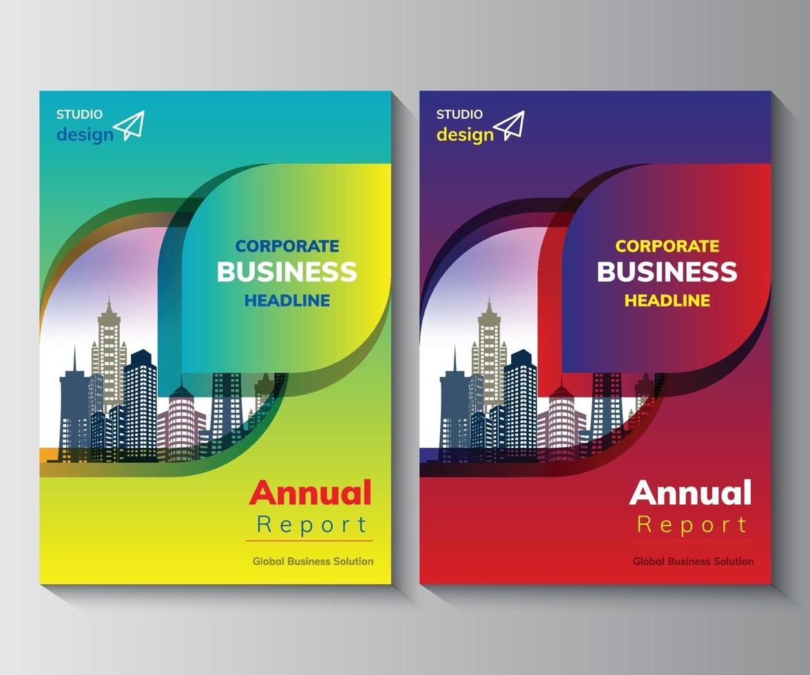 modello di progettazione del rapporto annuale, brochure, poster, volantino aziendale vettore