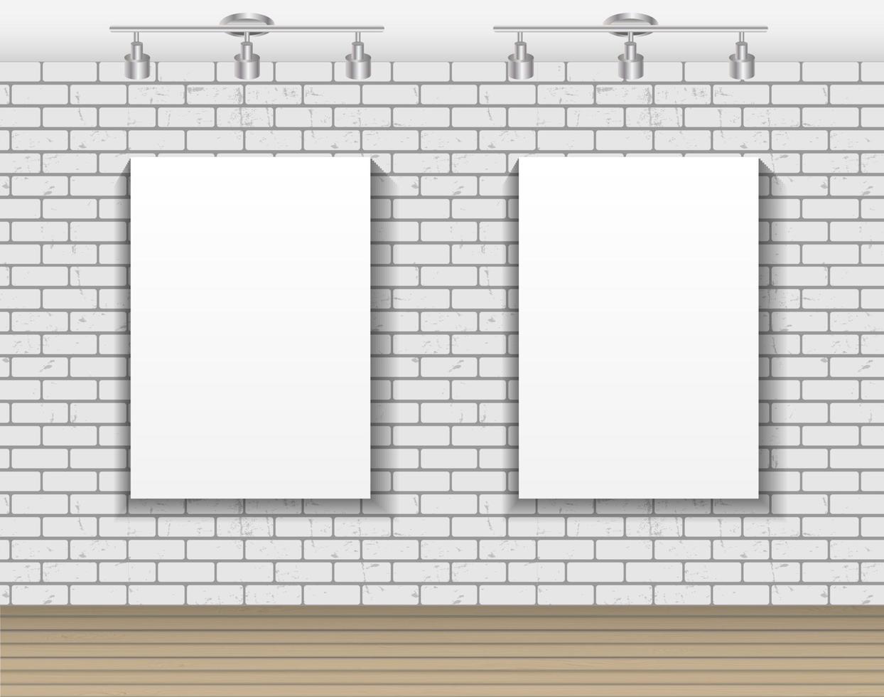 cornice su muro di mattoni per il tuo testo e immagini vettore