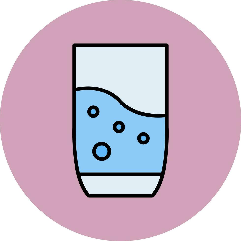 icona vettore bicchiere d'acqua