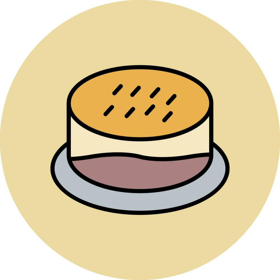 torta di formaggio vettore icona