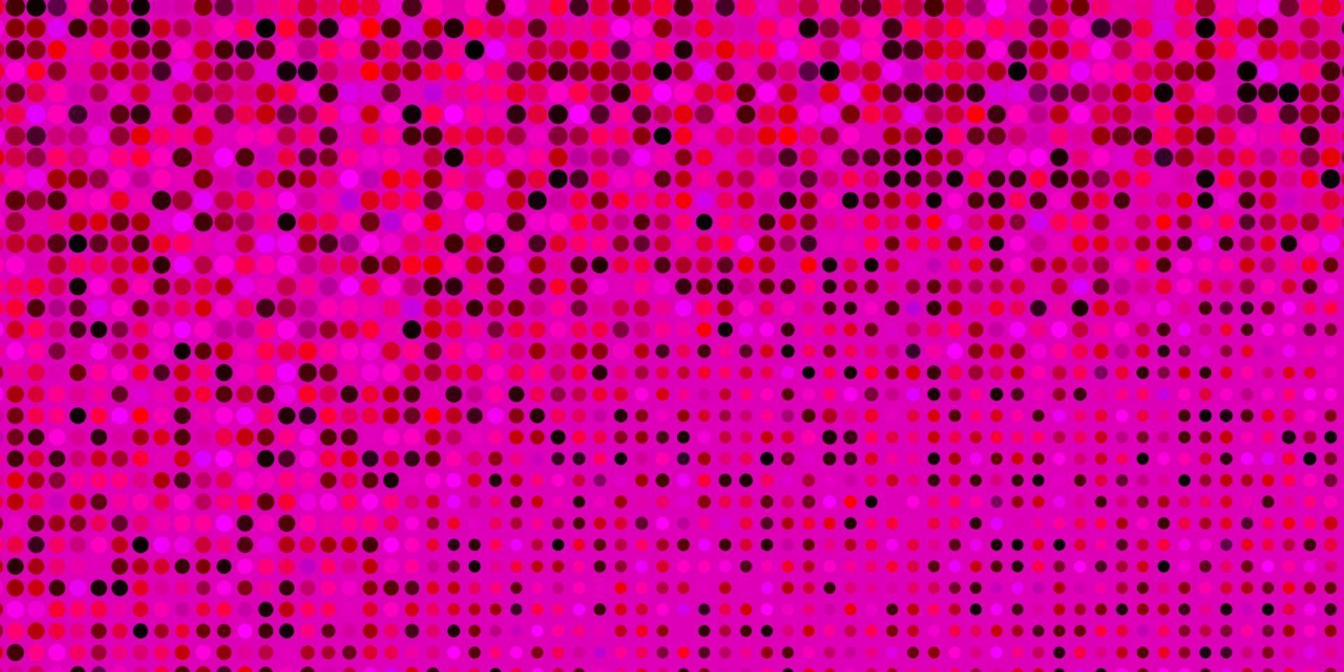 sfondo vettoriale rosa scuro con cerchi.