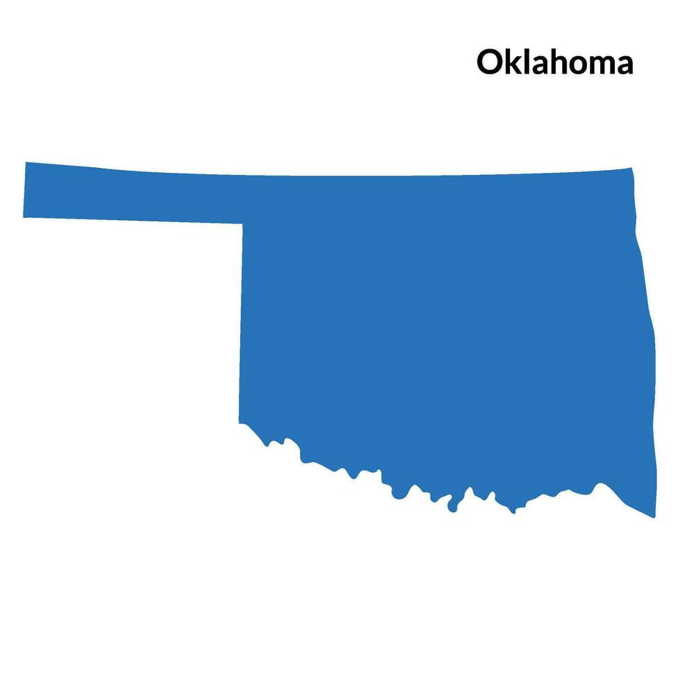 carta geografica di Oklahoma. Oklahoma carta geografica. Stati Uniti d'America carta geografica vettore