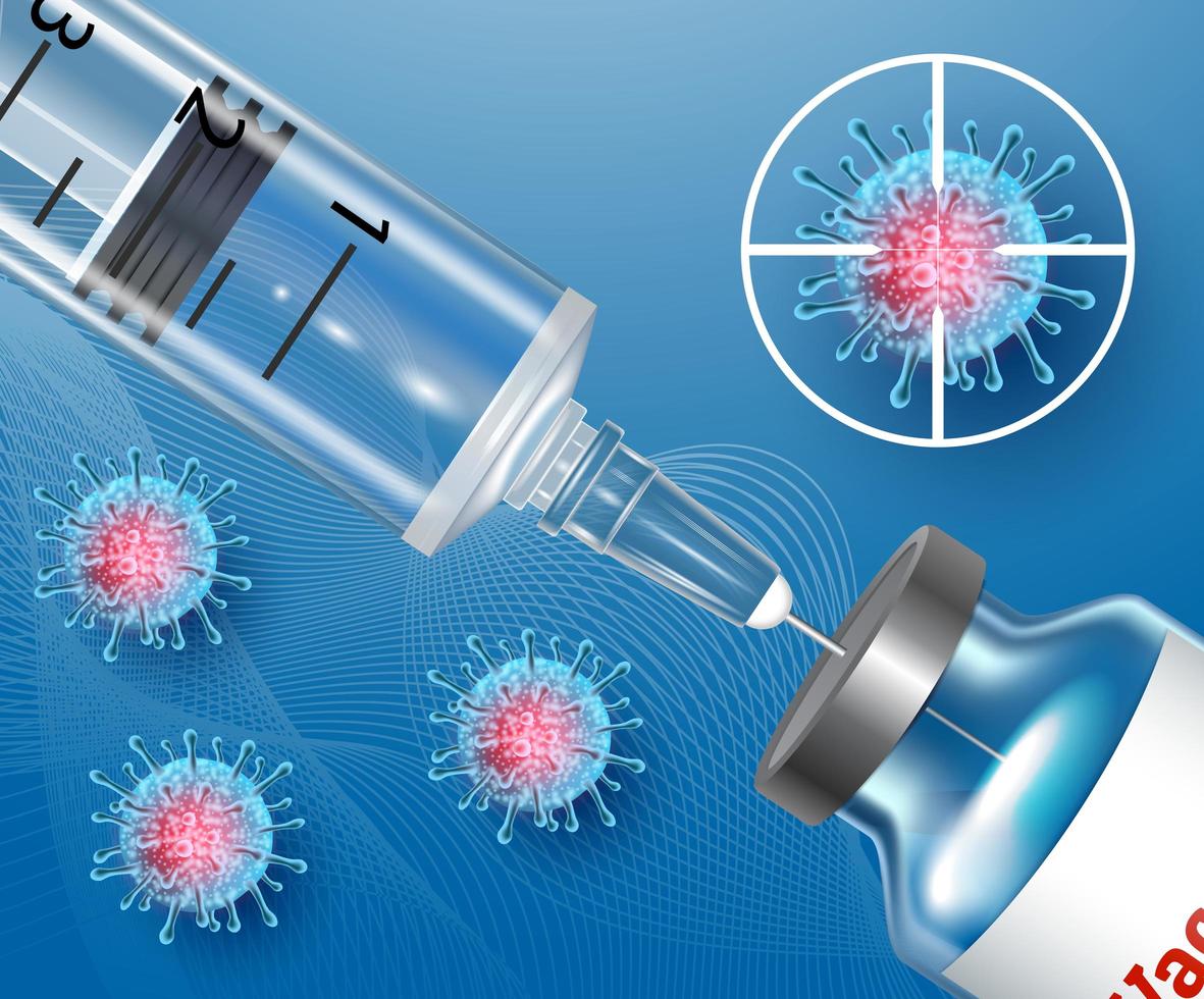 vaccinazione contro il covid 19 corona virus vector eps 10